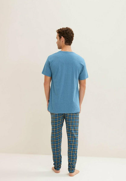Tom Tailor MIT MOTIVPRINT  - Nachtwäsche Shirt - Blue-medium-melange