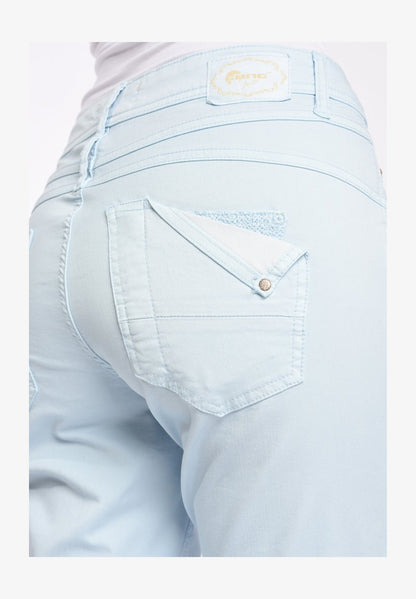 GANG AMELIE CROPPED - Jeans Slim Fit - Ice Blue Bijou