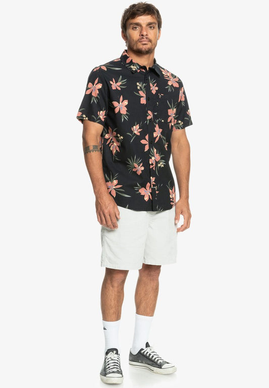Quiksilver HOLIDAZED - KURZÄRMLIGES - Hemd - Black Holidazed
