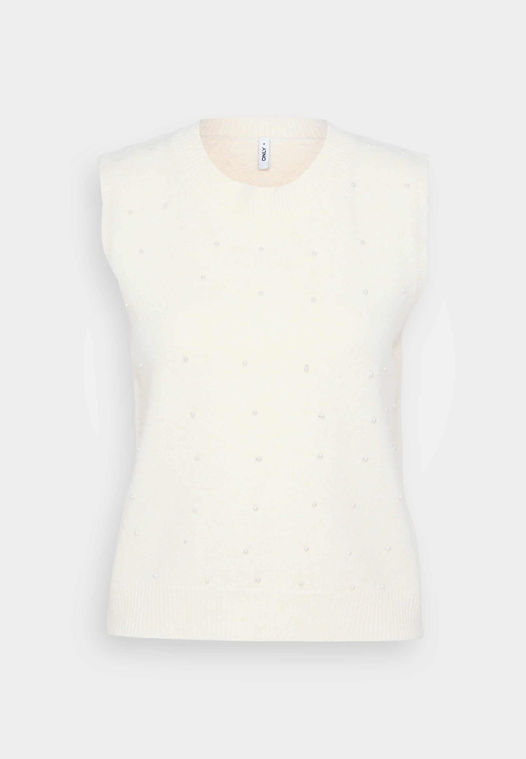 ONLY Petite ONLRENATA O NECK VEST - Jumper - Whitecap Gray/white