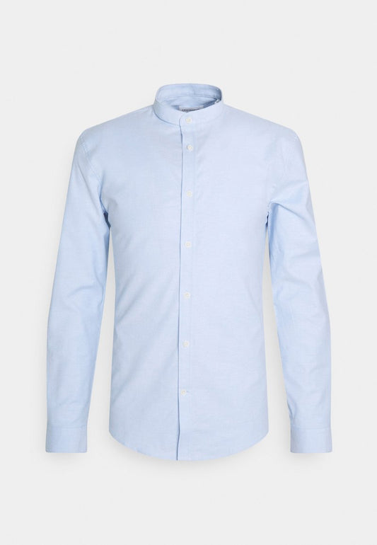 Lindbergh SLIM FIT OXFORD MANDERIN SUPERFLEX - Hemd - Blue