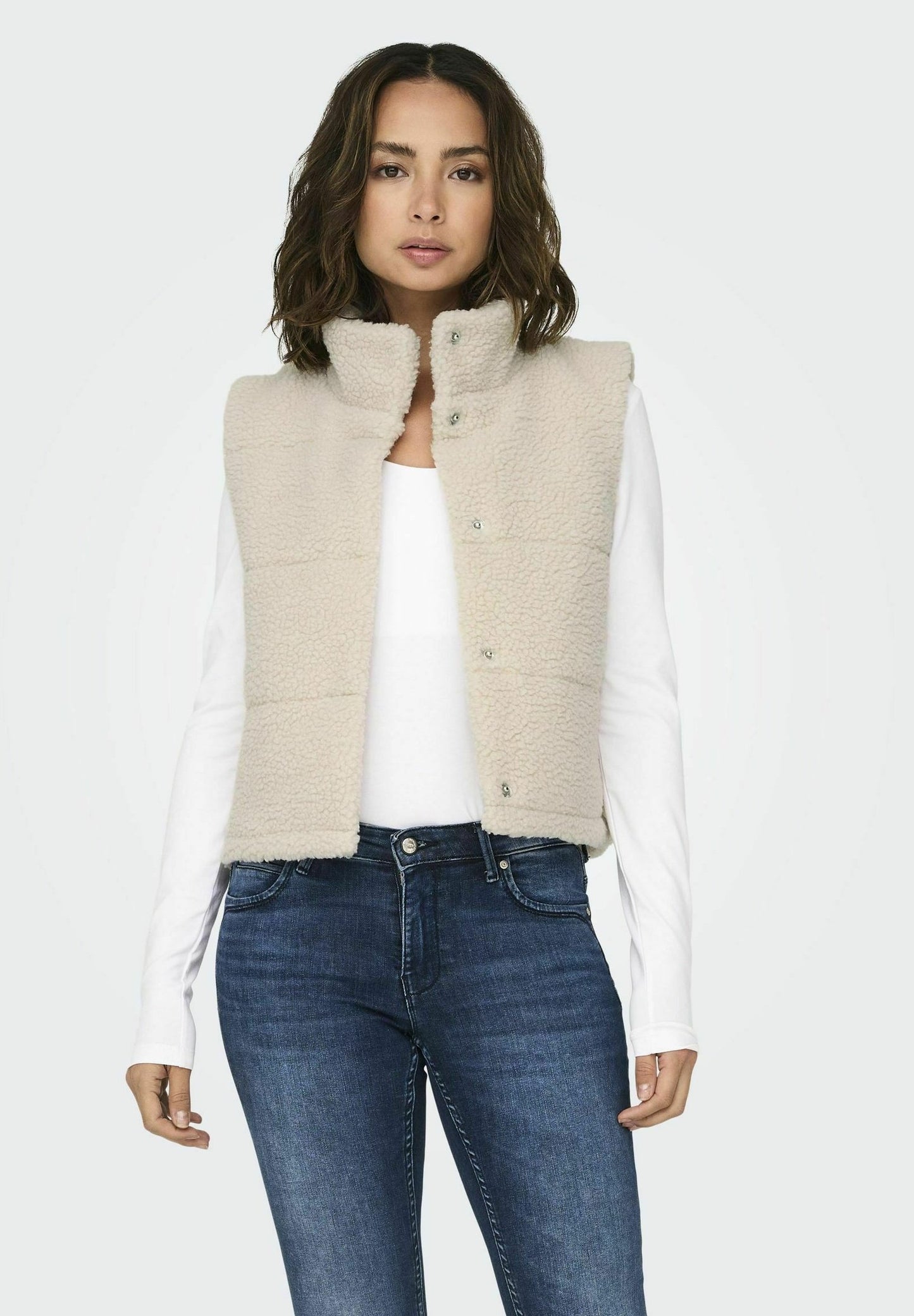 ONLY SANDRA LIFE OTW NOOS - Waistcoat - Pumice Stone