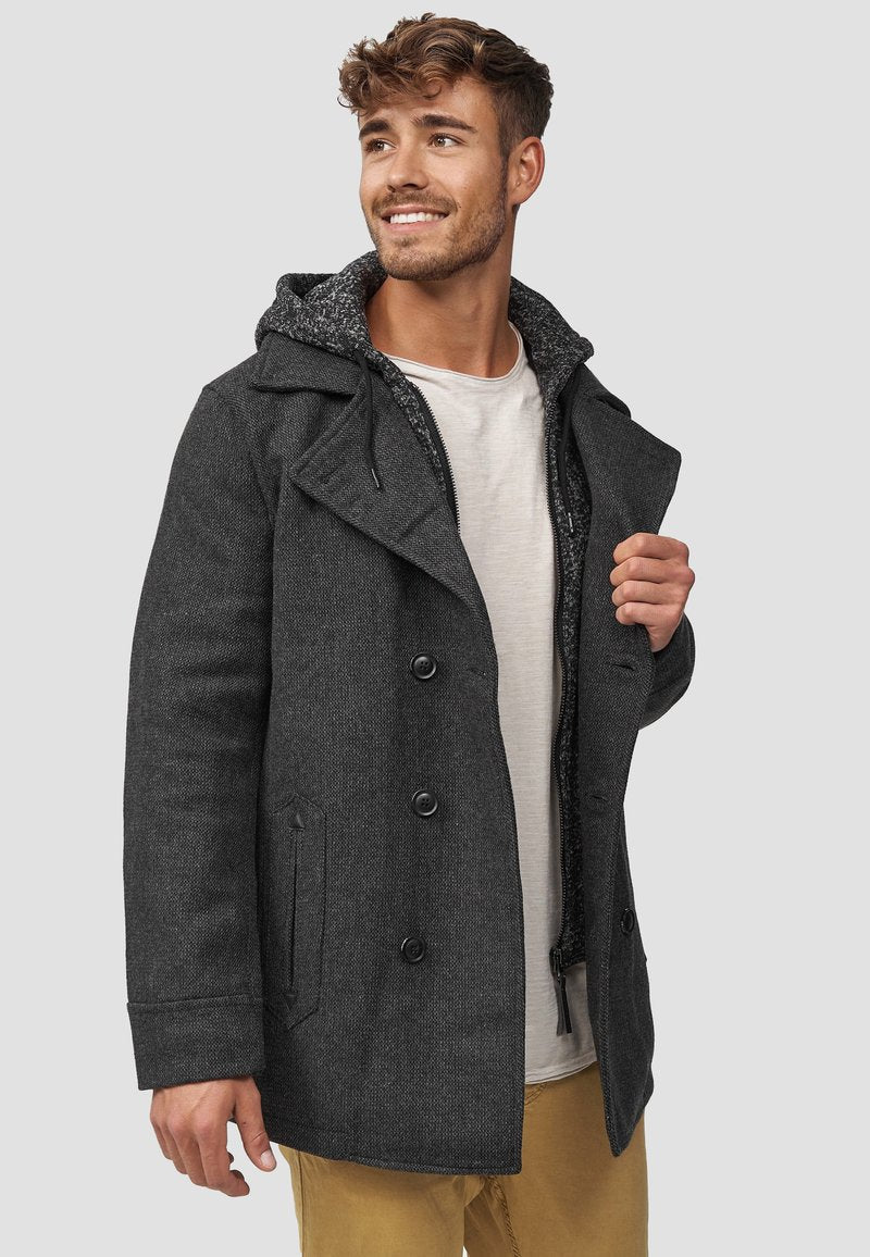 Indicode Jeans Kurzmantel - Black Mix