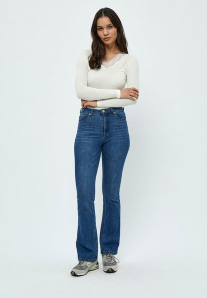 Peppercorn ROSALINDA V NECK - Langarmshirt - Gardenia