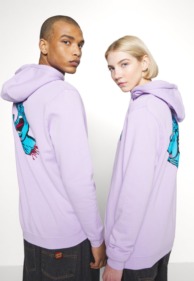 Santa Cruz SCREAMING HAND CHEST HOOD UNISEX - Kapuzenpullover - Digital Lavender