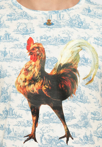 Vivienne Westwood ROOSTER PERU UNISEX - Print T-shirt - Toile De Jouy Blue