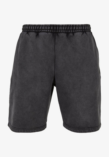 URBAN CLASSICS HEAVY WASHED - Shorts - Black