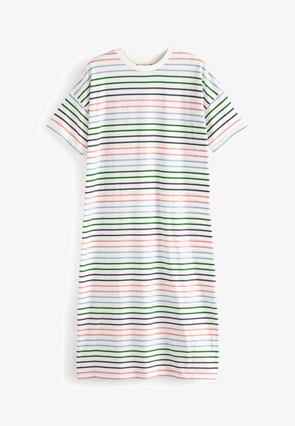 Next SUPIMA STRIPED STANDARD - Jerseykleid - Black