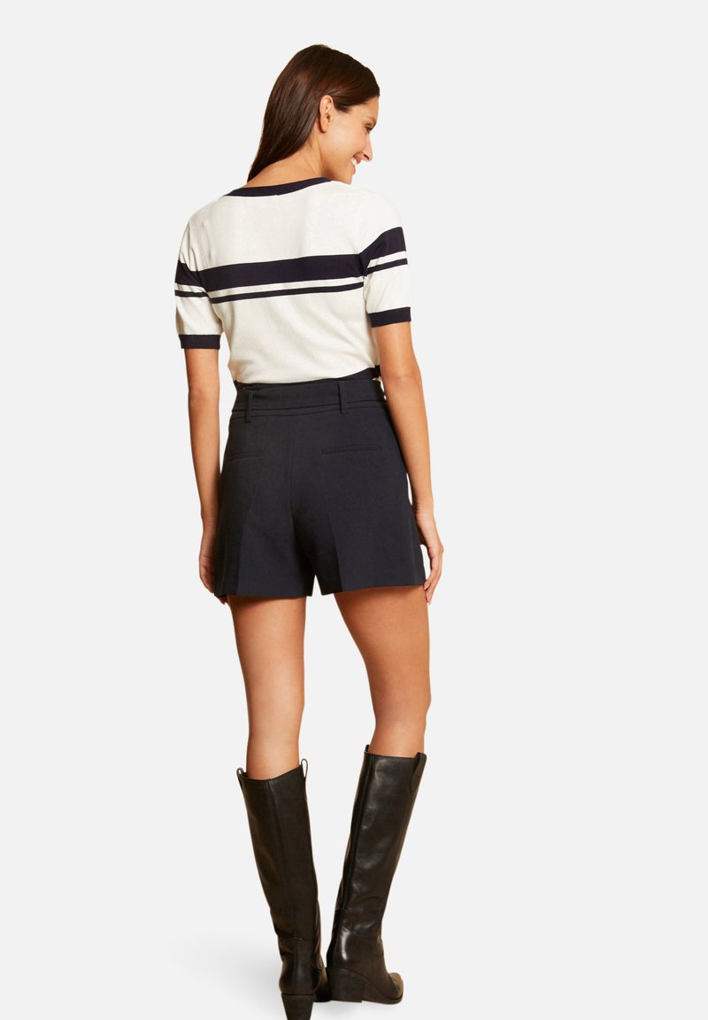 MORGAN SHORT SLEEVED WITH STRIPES - Strickjacke - White Denim