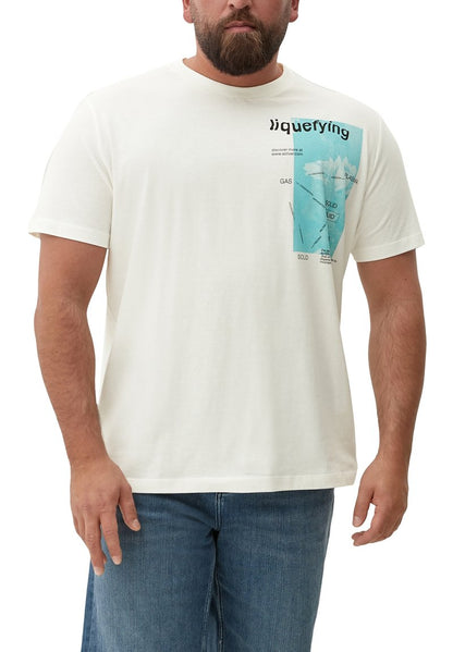 S.Oliver MIT FRONTPRINT - T-Shirt Print - Weiß