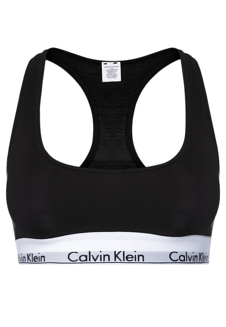 CALVIN KLEIN UNDERWEAR UNLINED BRALETTE ICON COTTON MODAL - Bustier - Black