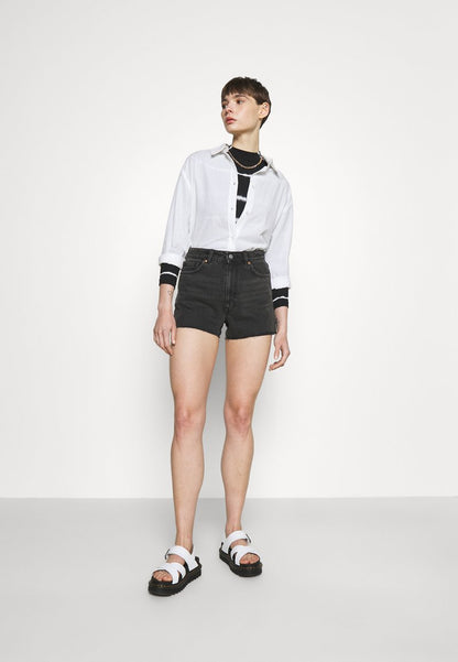 Monki Jeans Shorts - Black Dark