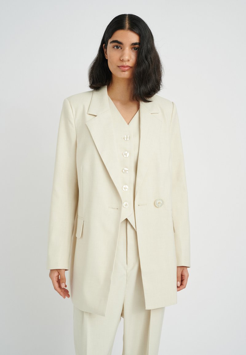 InWear KYRAHIW WADINA - Kurzmantel - Eggshell Melange