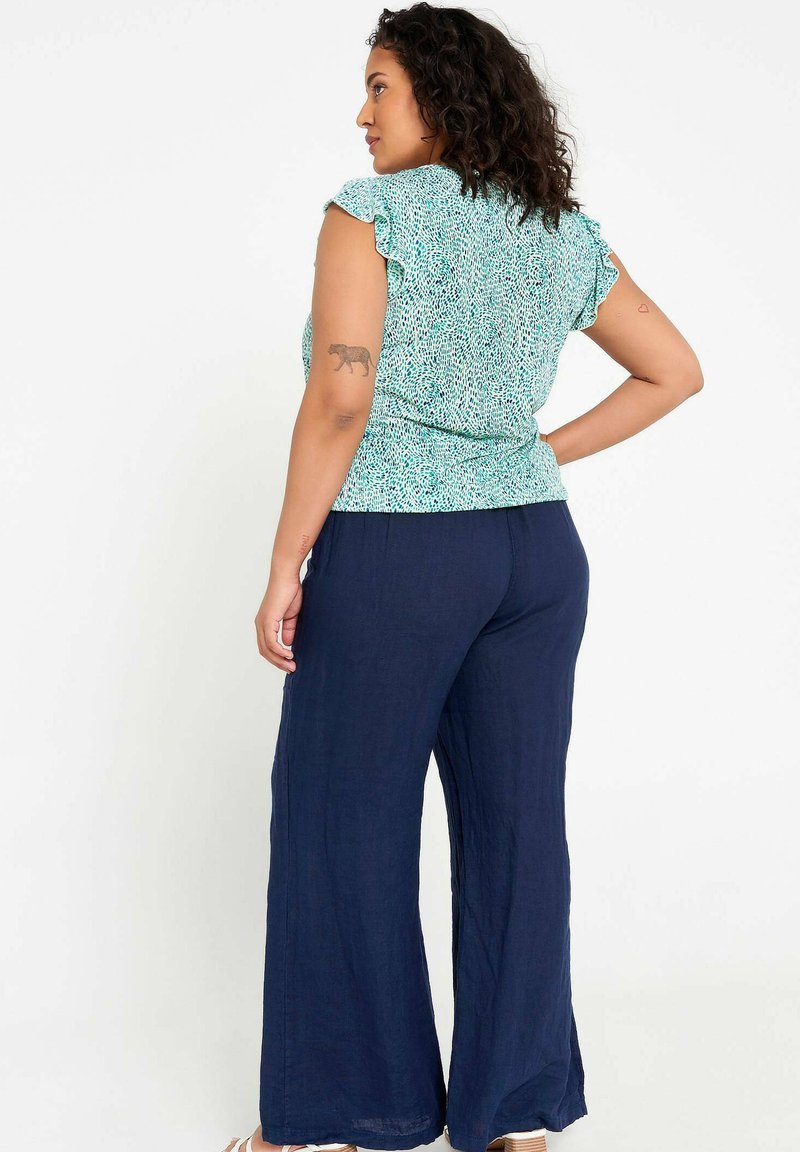  AVEC FOIL ET FROU FROUS - Bluse - Turquoise