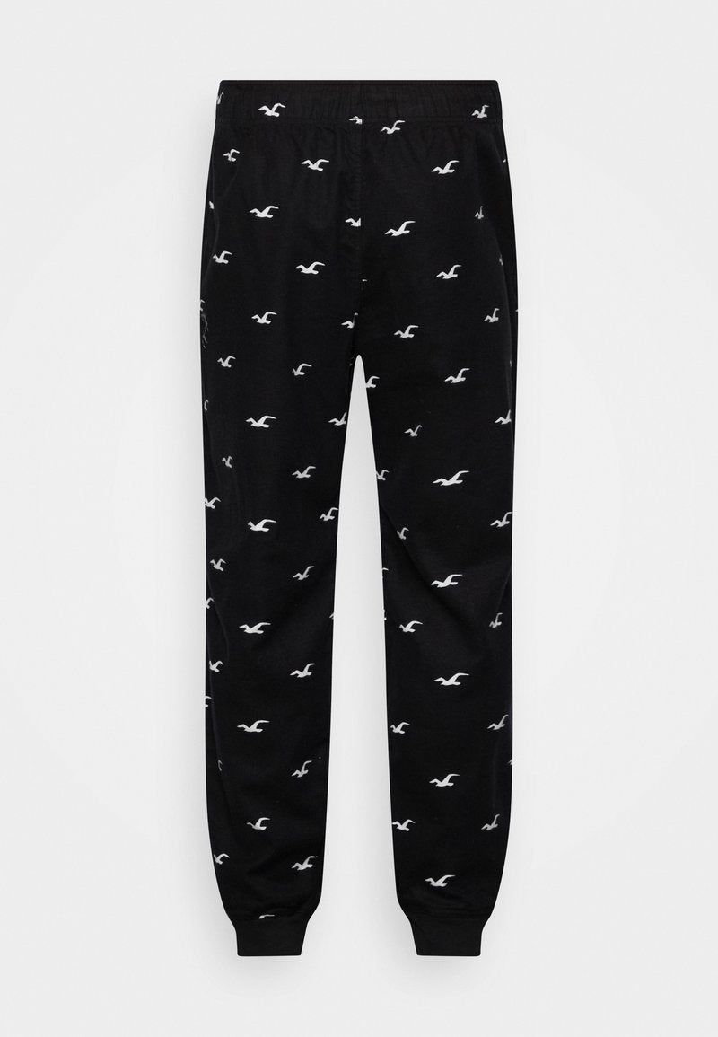Hollister Co. JOGGER BOTTOM SET - Pyjama - Black Icon