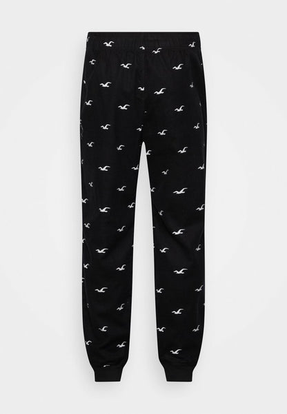 Hollister Co. JOGGER BOTTOM SET - Pyjama - Black Icon