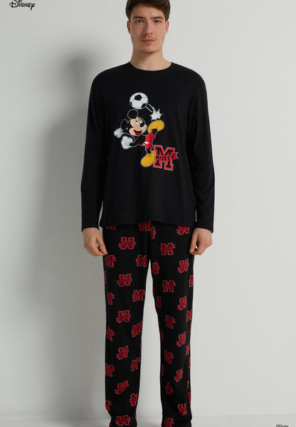  DISNEY | MICKEY MOUSE - Nachtwäsche Set - Schwarz Nero St Mickey Calcio