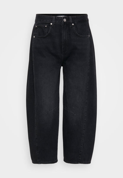 ONLY Petite ONLCHARA HORSESHOE - Wide Leg - Washed Black