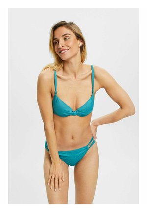 ESPRIT YALONG BEACH MIT WATTIERTEN BÜGEL-CUPS - Bikini-Top - Teal Blue