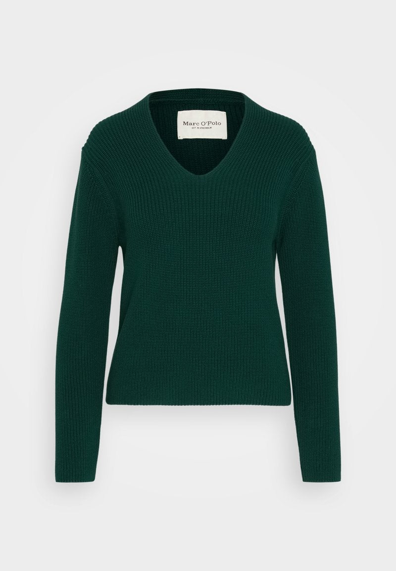 Marc O'Polo LONGSLEEVE V NECK - Strickpullover - Black