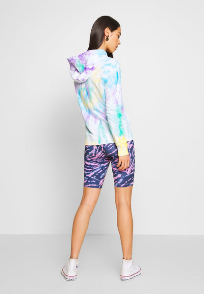 URBAN CLASSICS LADIES TIE DYE CYCLING - Shorts - Darkshadow/pink