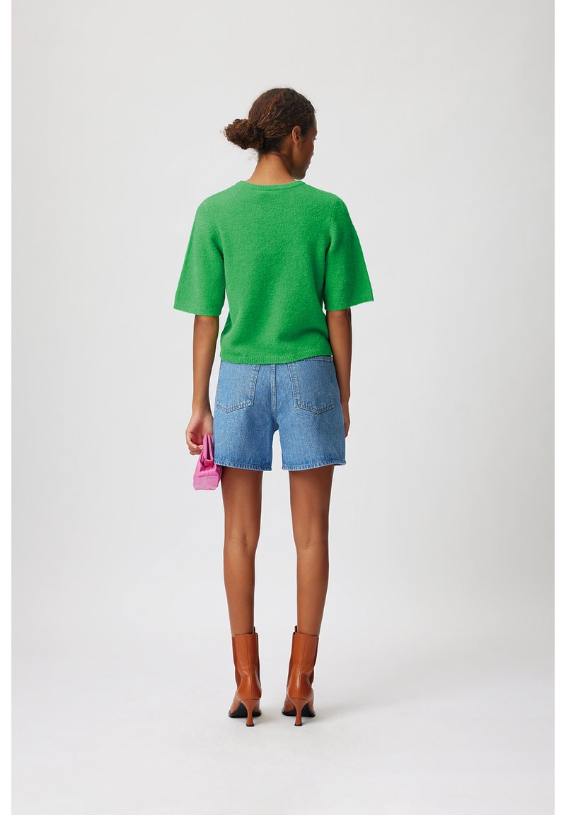 Gestuz DENAGZ HW - Jeans Shorts - Washed Mid Blue
