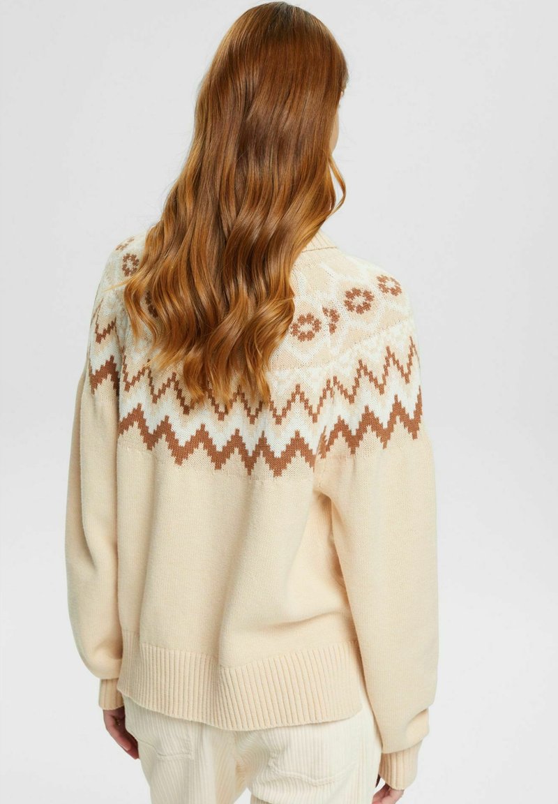 ESPRIT MIT TURTLE NECK - Strickpullover - Sand