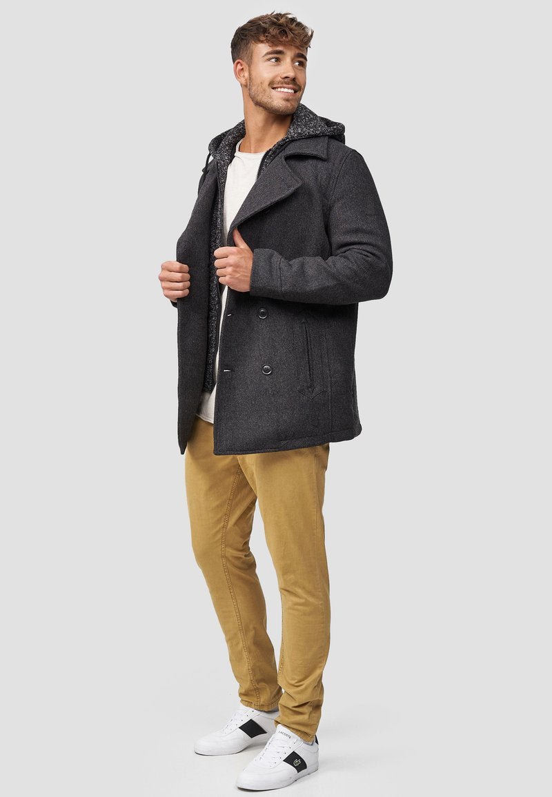 Indicode Jeans Kurzmantel - Black Mix