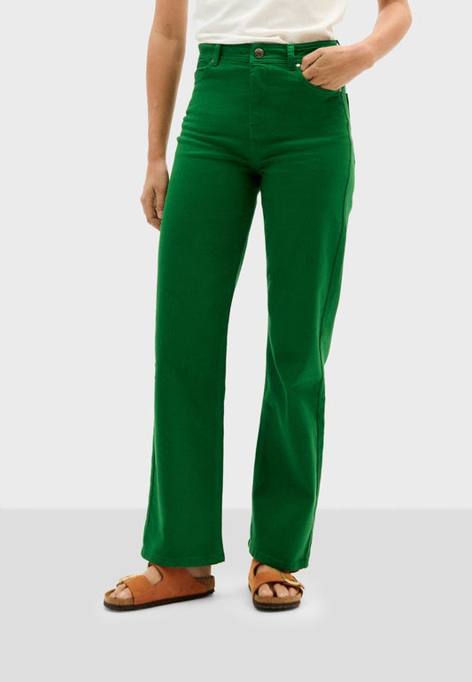 Thinking Mu THERESA - Jeans Straight Leg - Green