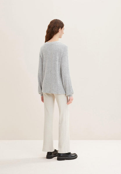 Tom Tailor GEMUSTERTES  - Langarmshirt - Concrete Grey Melange