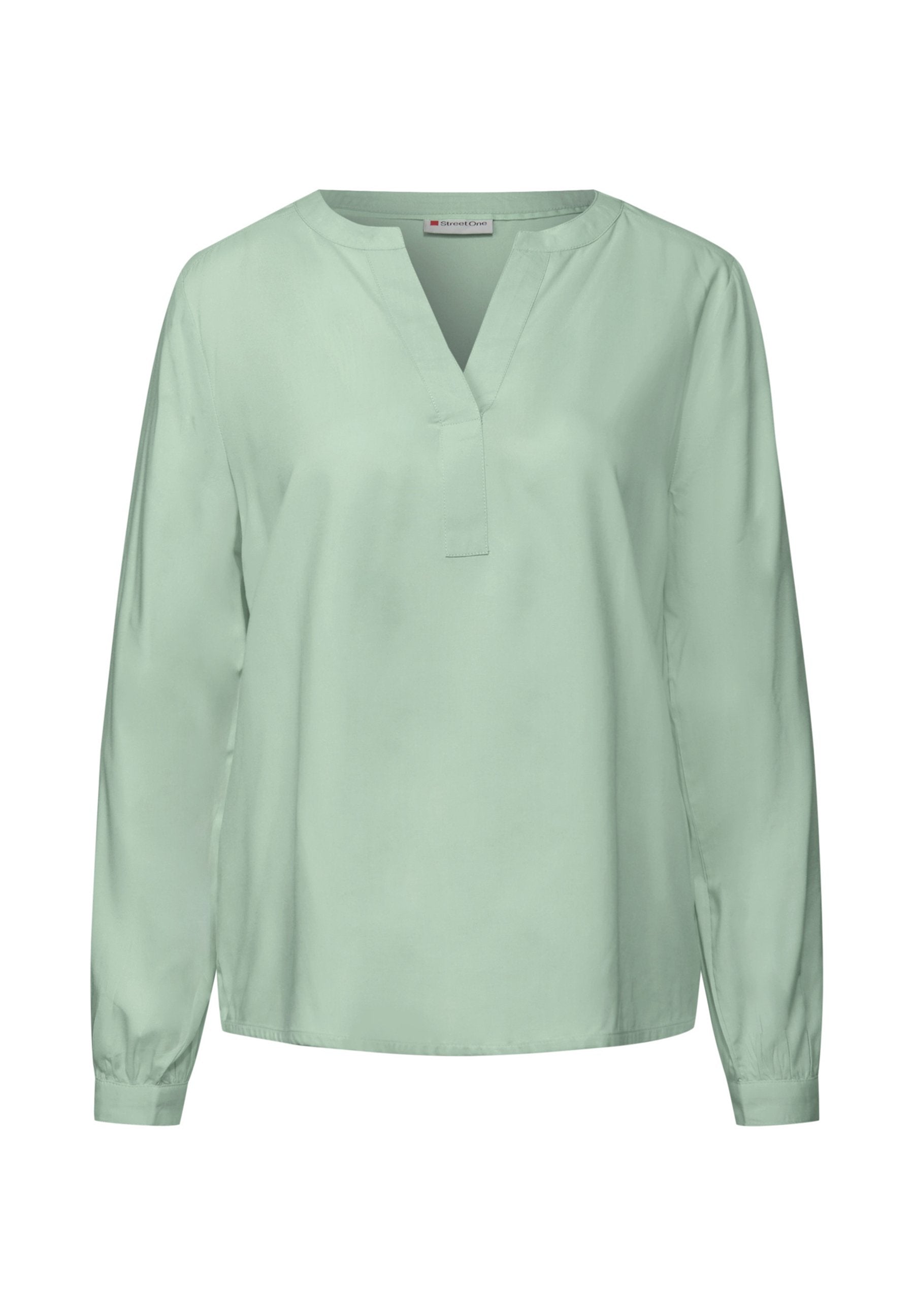 STREET ONE SPLIT NECK - Blouse - Grün
