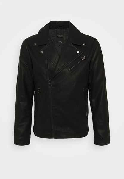 Only & Sons ONSAKSEL BIKER JACKET - Kunstlederjacke - Black