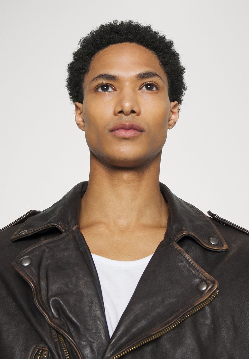 AllSaints LUCA BIKER - Lederjacke - Black