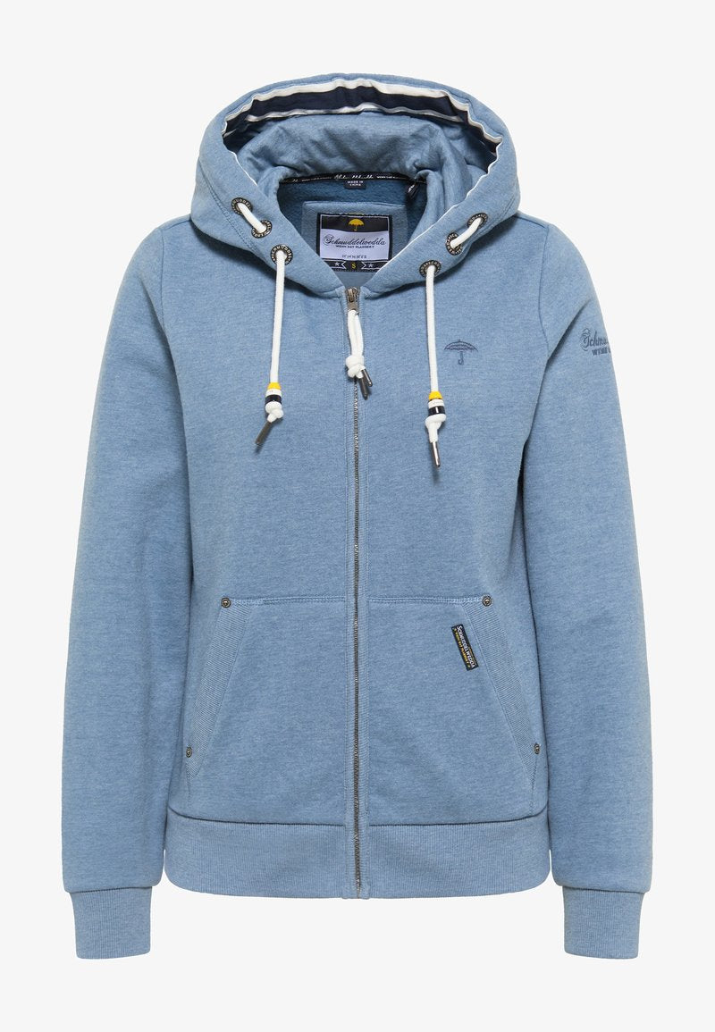 Schmuddelwedda Sweatjacke - Blau Melange