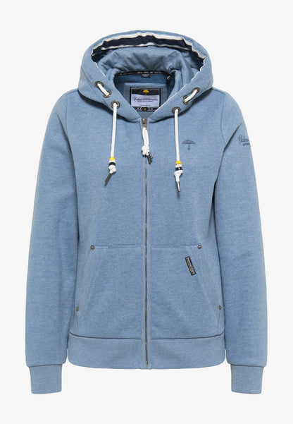 Schmuddelwedda Sweatjacke - Blau Melange