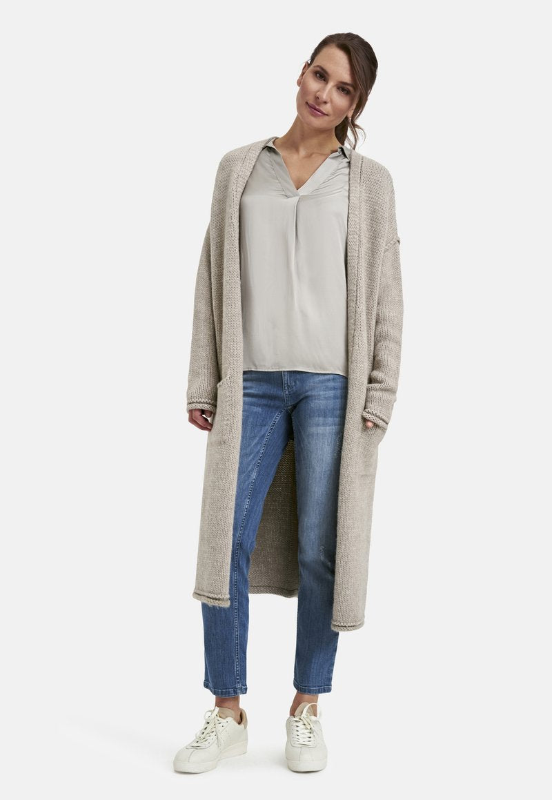  WITH OVERSIZED SHOULDERS - Strickjacke - Mink