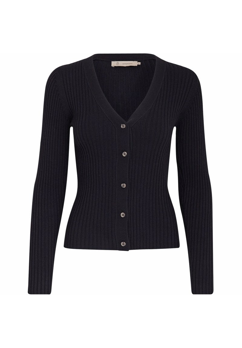 Peppercorn TANA LONGSLEEVE - Strickjacke - Black
