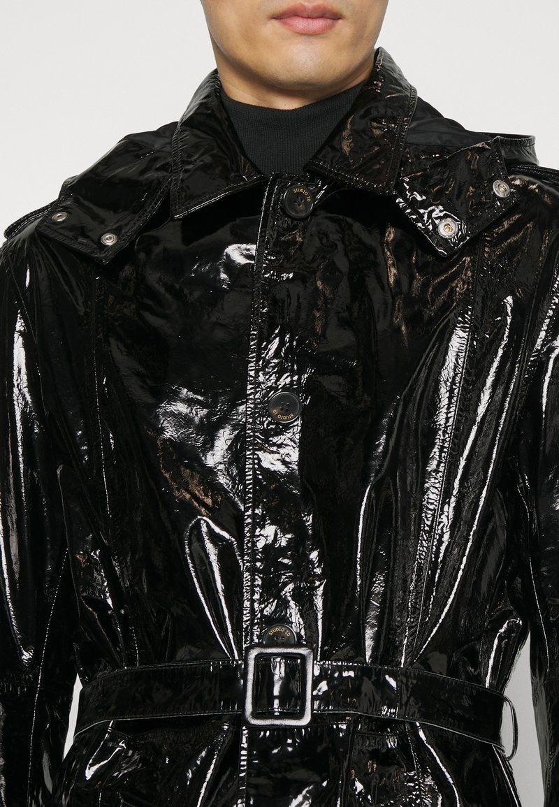  ZACH - Klassischer Mantel - Black Patent