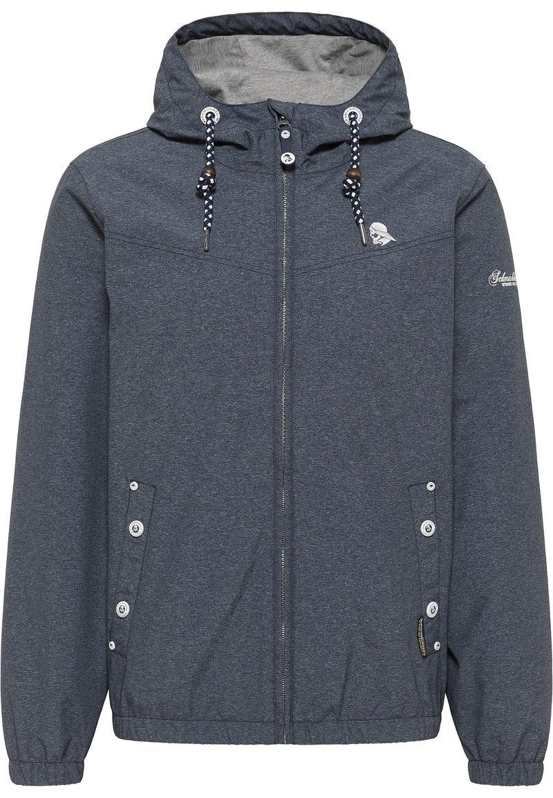  SCHMUDDELWEDDA HALEE - Regenjacke / Wasserabweisende Jacke - Marine Melange Grau Melange