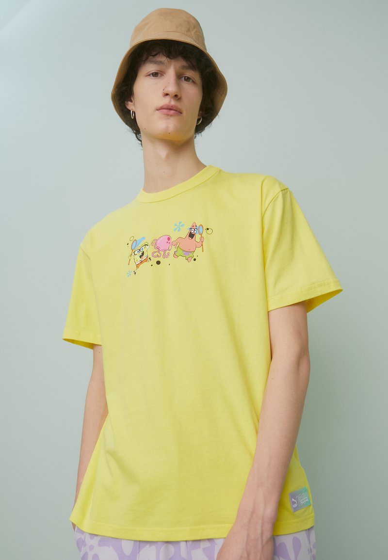 Puma SPONGEBOB GRAPHIC TEE - T-Shirt Print - Lucent Yellow
