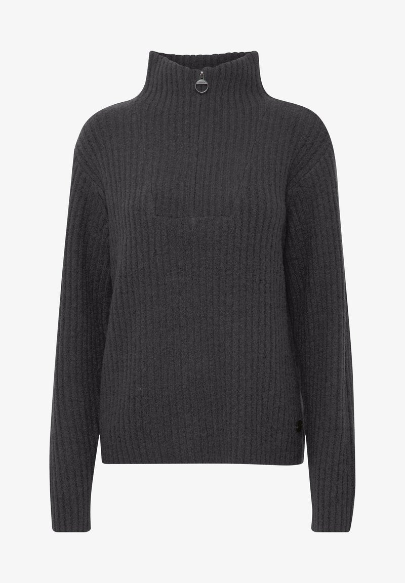 OXMO OXSALINE - Strickpullover - Blackened Pearl Melange