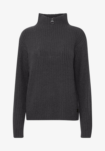 OXMO OXSALINE - Strickpullover - Blackened Pearl Melange
