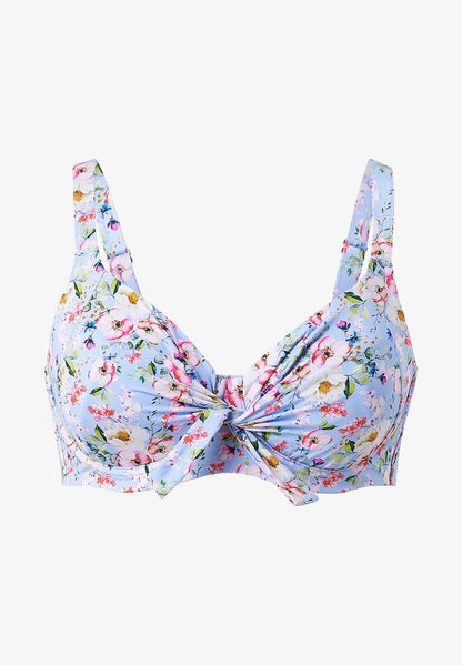  SHIRLEY - Bikini-Top - Blau Geblümt