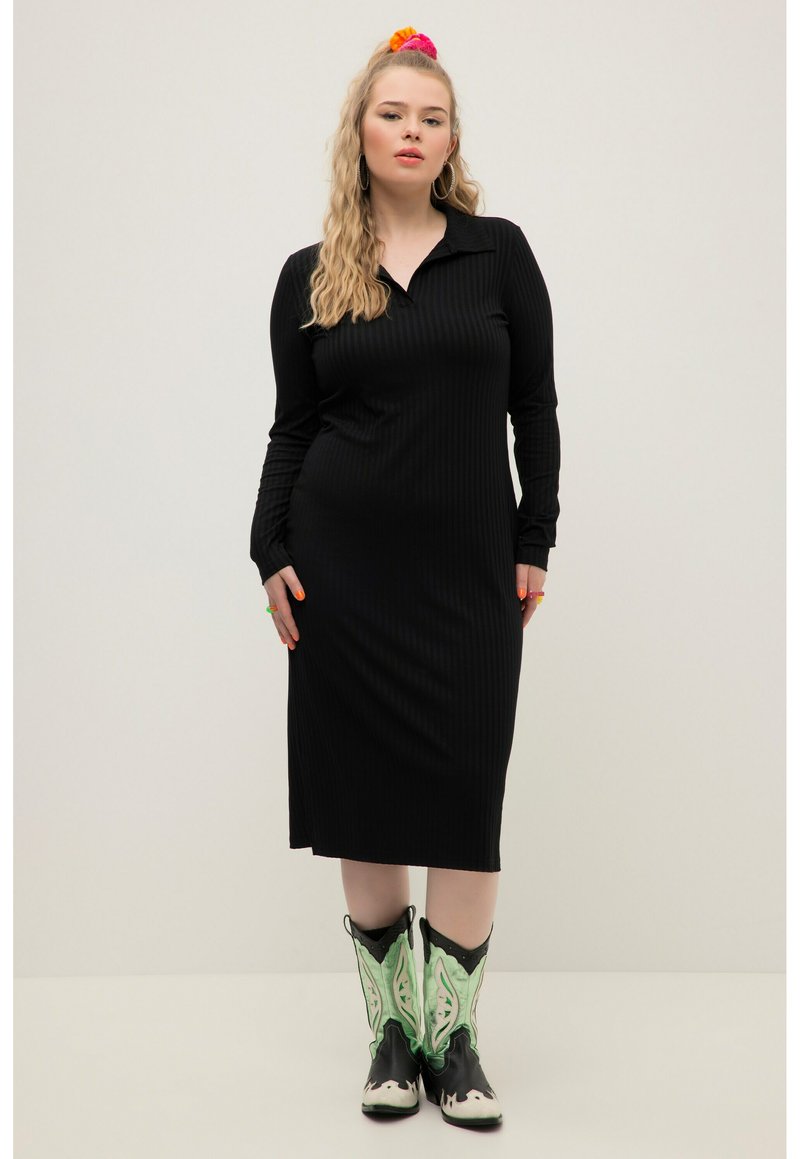  MANCHES LONGUES - Jerseykleid - Noir