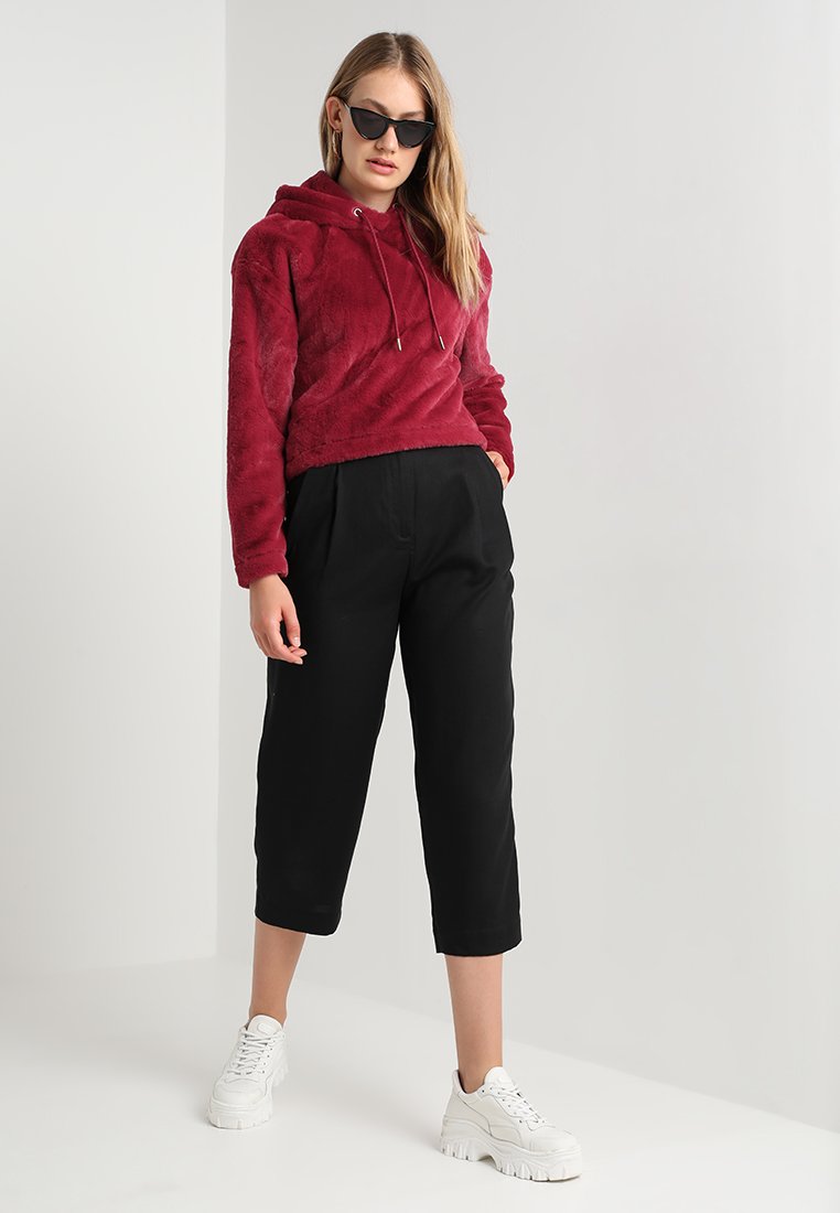 URBAN CLASSICS LADIES SHORT HOODY - Kapuzenpullover - Burgundy