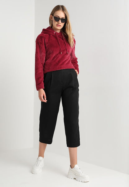 URBAN CLASSICS LADIES SHORT HOODY - Kapuzenpullover - Burgundy