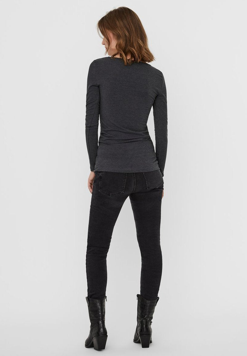 Vero Moda 2 PACK - Langarmshirt - Dark Grey Melange