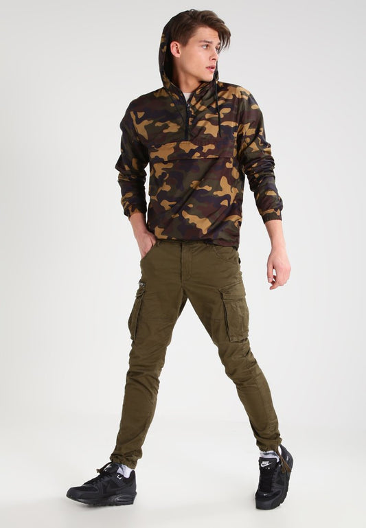 URBAN CLASSICS CAMO PULL OVER WINDBREAKER - Windbreaker - Wood