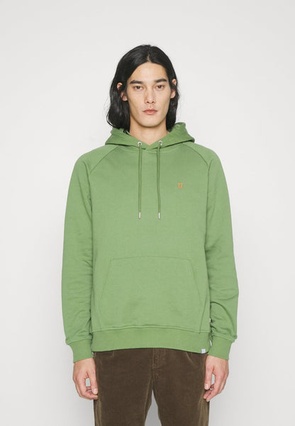 Les Deux NØRREGAARD HOODIE - Kapuzenpullover - Vineyard Green/orange