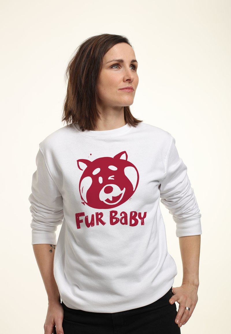 Henry Tiger TURNING RED FUR BABY - Sweatshirt - White